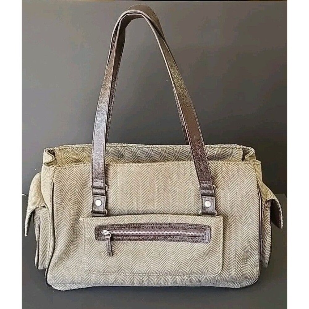 Bath & Body Works Tweed Mid Size Duffel Bag w/ cosmetic bag  Lots of pockets EUC